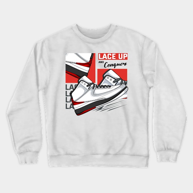 AJ 2 Retro Sneaker Art Crewneck Sweatshirt by milatees